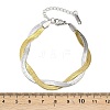201 Stainless Steel Multi-strand Bracelets for Women BJEW-H633-03GP-2