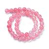 Cherry Quartz Glass Bead Strands G-R412-14-8mm-2