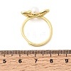 Adjustable Brass Micro Pave Cubic Zirconia Enamel Finger Rings CU-CBABA66-07A-G-5