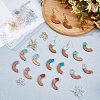 DIY Walnut Wooden Dangle Earring Making Kits DIY-OC0006-65-4
