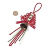 Christmas Tree Cotton String Threads Pendant Decorations HJEW-TA00403-02-3