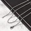 Tarnish Resistant 304 Stainless Steel Cable Chain Necklaces STAS-O053-06P-1