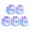 Two Tone Transparent Spray Painted Glass Pendants GLAA-N035-09A-C01-1