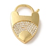 Brass Micro Pave CLear Cubic Zirconia Clasps KK-R162-33G-1
