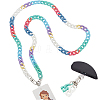 WADORN 1Pc Acrylic Curb Chain Mobile Strap HJEW-WR0001-10-5