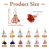  32Pcs 16 Colors Flower Chiffon Pendants FIND-TA0003-41-11