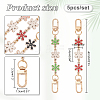 Plastic Enamel Flower Link Purse Strap Extenders FIND-AB00033-2