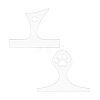 DICOSMETIC 2Pcs 2 Styles Transparent Acrylic Router Templates DIY-DC0002-74-8