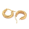 304 Stainless Steel Hoop Earring EJEW-F257-20G-01-2