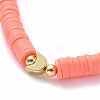 Handmade Polymer Clay Heishi Beads Stretch Bracelets BJEW-JB05621-03-2