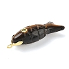 Natural Tiger Eye Carved Pendants G-P599-07G-03-2