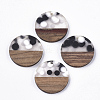 Resin & Walnut Wood Pendants RESI-S358-02B-D01-1