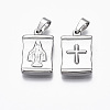 Non-Tarnish 304 Stainless Steel Pendants X-STAS-R112-002-2