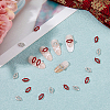 HOBBIESAY 40Pcs 2 Colors Alloy Rhinestone Cabochons MRMJ-HY0001-26-4