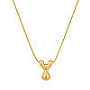 304 Stainless Steel Alphabet Pendant Necklaces for Men and Women GP1122-25-1