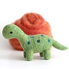 Cartoon Dinosaur Shape Needle Felting Starter Kit DOLL-PW0005-061D-1