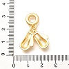 Brass Enamel Heart Gloves European Dangle Charms KK-U048-02G-4