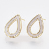 Brass Stud Earring Findings LS-KK-T054-43G-NF-1
