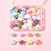 60Pcs 2 Styles Opaque Imitation Gemstone Acrylic Beads OACR-FS0001-85-9