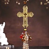 Cross with Tassel Glass Pendant Decorations AUTO-PW0001-22C-1