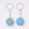 Synthetic Turquoise Keychain KEYC-P041-C013-2