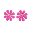 304 Stainless Steel Enamel Stud Earrings LS-EJEW-S226-03G-01-3