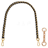 1Pc Black Imitation Leather Alloy Purse Chains FIND-AR0006-37-1