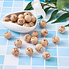 Natural Undyed Beech Beads WOOD-BT0001-04-17