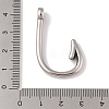 Non-Tarnish 304 Stainless Steel Hook Clasps STAS-C109-10P-3