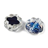 Two Tone Crackle Glass Beads GLAA-Z007-07A-3