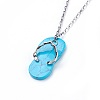 Natural & Synthetic Gemstone Pendant Necklaces NJEW-JN02158-M-3