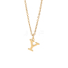 304 Stainless Steel Letter Pendant Necklaces NJEW-LP0001-53Y-G-1