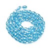 Electroplate Glass Beads Strands LS-GC6X9MMC20Y-AB-2