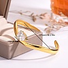 Adjustable Brass Pave Cubic Zirconia Cuff Bangles for Women QN2893-1-4