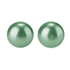 10mm About 100Pcs Glass Pearl Beads Green Tiny Satin Luster Loose Round Beads in One Box for Jewelry Making HY-PH0001-10mm-074-3