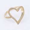 Brass Micro Pave Cubic Zirconia Finger Rings RJEW-E145-16G-17mm-1