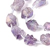 Electroplate Raw Rough Natural Amethyst Beads Strands G-Q610-06F-4