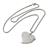 Non-Tarnish Hummingbird Heart 201 Stainless Steel Those We Love Dont Go Away Pendant Necklaces for Women and Men LS-NJEW-F324-02P-2