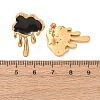 Valentine's Day 304 Stainless Steel Stud Earrings EJEW-D357-01A-G-3