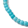 2Pcs Synthetic Turquoise Beaded Bracelets BJEW-JB11417-5