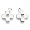 Non-Tarnish 201 Stainless Steel Tiny Cross Charms STAS-R116-046-2