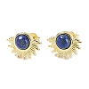 Natural Lapis Lazuli Stud Earrings EJEW-K288-01G-05-1