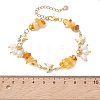 Natural Cultured Freshwater Pearl Beads Charm Bracelets BJEW-JB13767-01-4