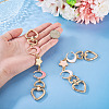 2Pcs 2 Colors Alloy White and Red Enamel Moon Star Bag Extender Chains HJEW-TAC0137-6