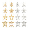  Jewelry 16Pcs 8 Style 201 Stainless Steel Filigree Joiners Links & Pendants STAS-PJ0001-37-1