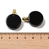 Natural Obsidian Perfume Bottle Pendants G-Z039-02G-06-3