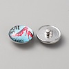 Platinum Plated Brass Jewelry Snap Buttons BUTT-WH0050-I01-2