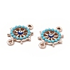 Alloy Enamel Connector Charms FIND-H039-07RG-2