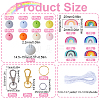 SUNNYCLUE DIY Rainbow Keychain Making Kit DIY-SC0022-46-2