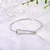 Paper Clip Shaped Brass Cuff Bangles for Women FS-WG1BAA8-02-1